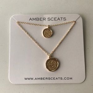 Amber Sceats Double Coin Necklace
